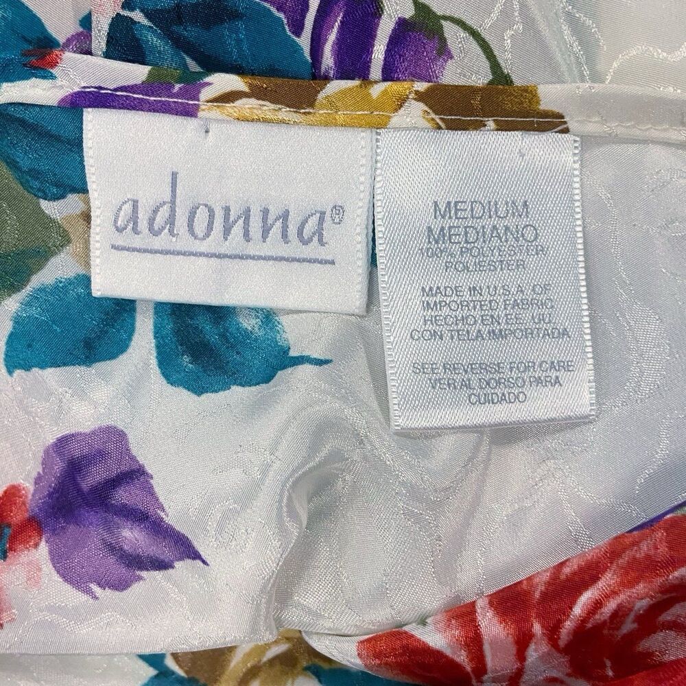 Adonna Vintage Sleepwear Floral Slip Dress Lingerie Women's Medium Cottagecore - Picture 2 of 10